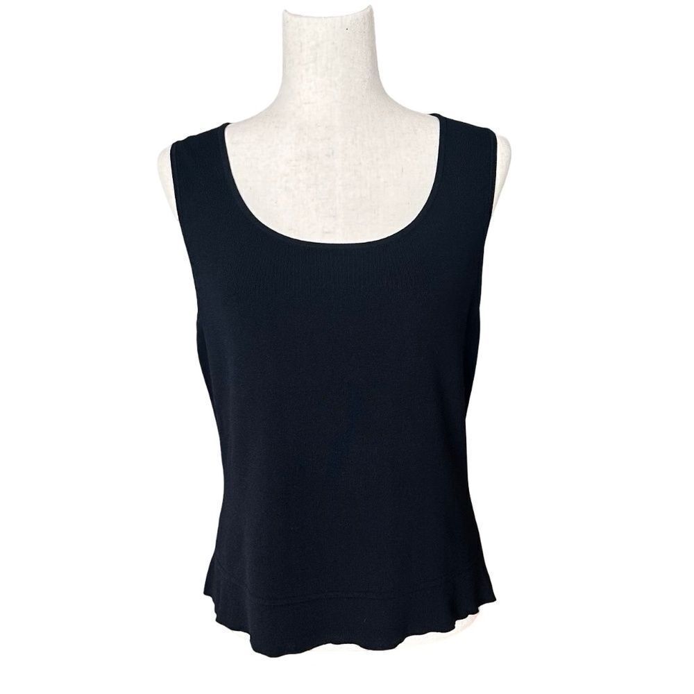 Talbots Black Sleeveless Blouse -Top - Cami Size Large